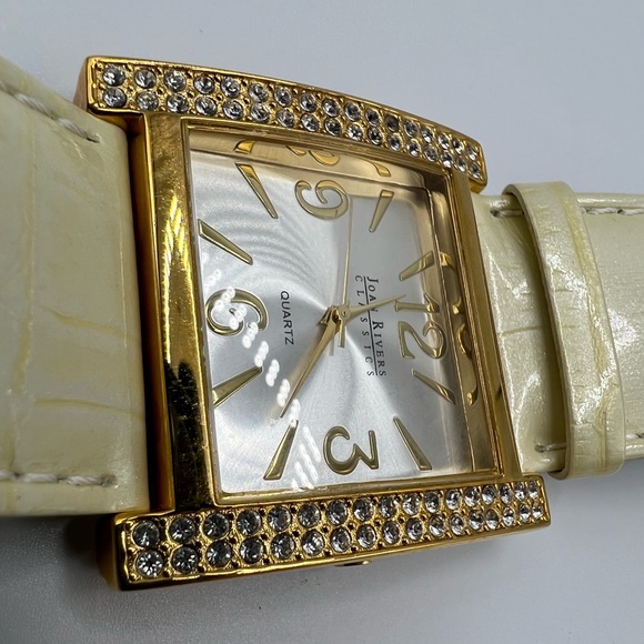 Joan Rivers White/Gold Rhinestone Watch - Picture 5 of 7